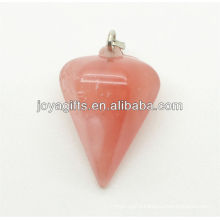 Natural 6 Side Cone Shape Gold Stone Pendant gemstone pendant